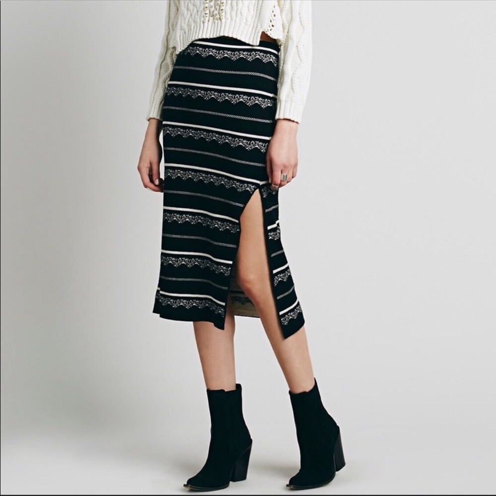 Free People Nordic Striped Skirt